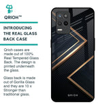 Sleek Golden & Navy Glass Case for Realme 9 5G