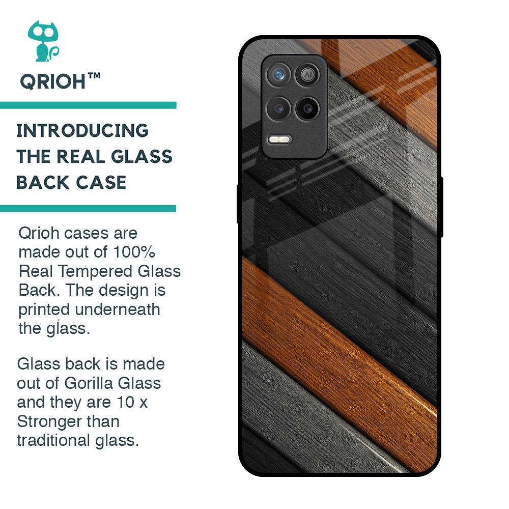 Tri Color Wood Glass Case for Realme 9 5G