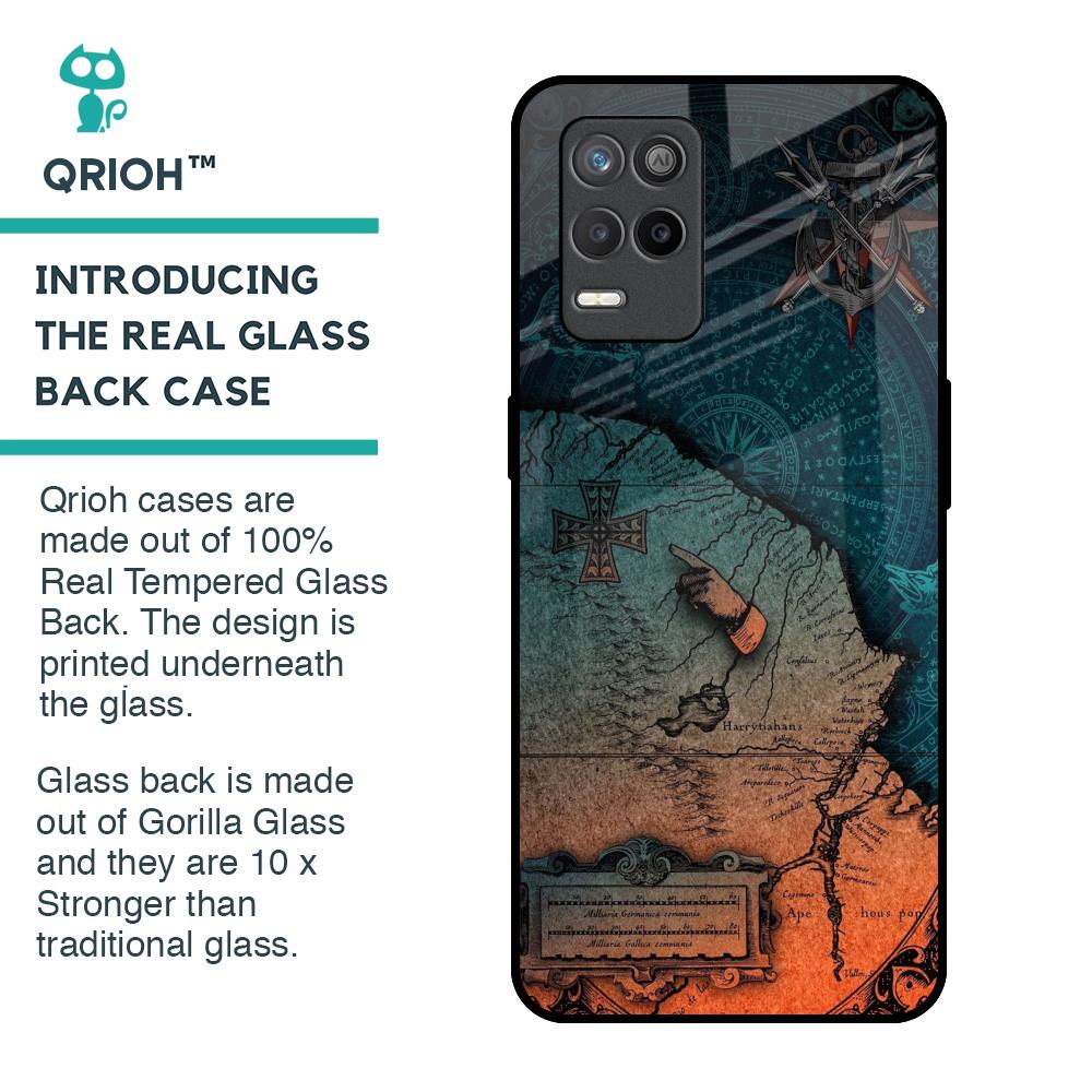 Geographical Map Glass Case for Realme 9 5G