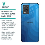 Blue Wave Abstract Glass Case for Realme 9 5G