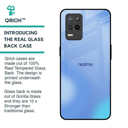 Vibrant Blue Texture Glass Case for Realme 9 5G