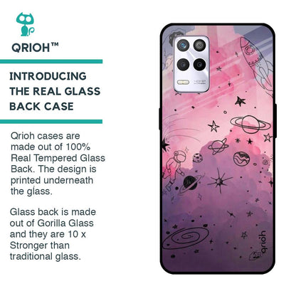Space Doodles Glass Case for Realme 9 5G