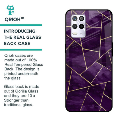 Geometric Purple Glass Case For Realme 9 5G