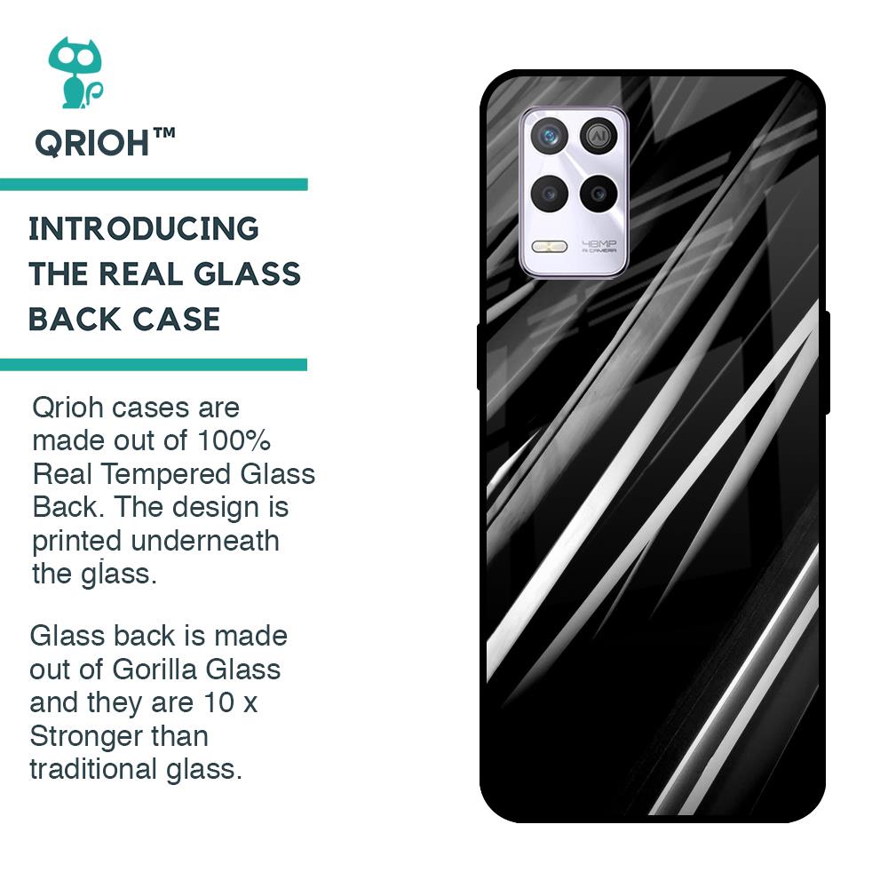 Black & Grey Gradient Glass Case For Realme 9 5G