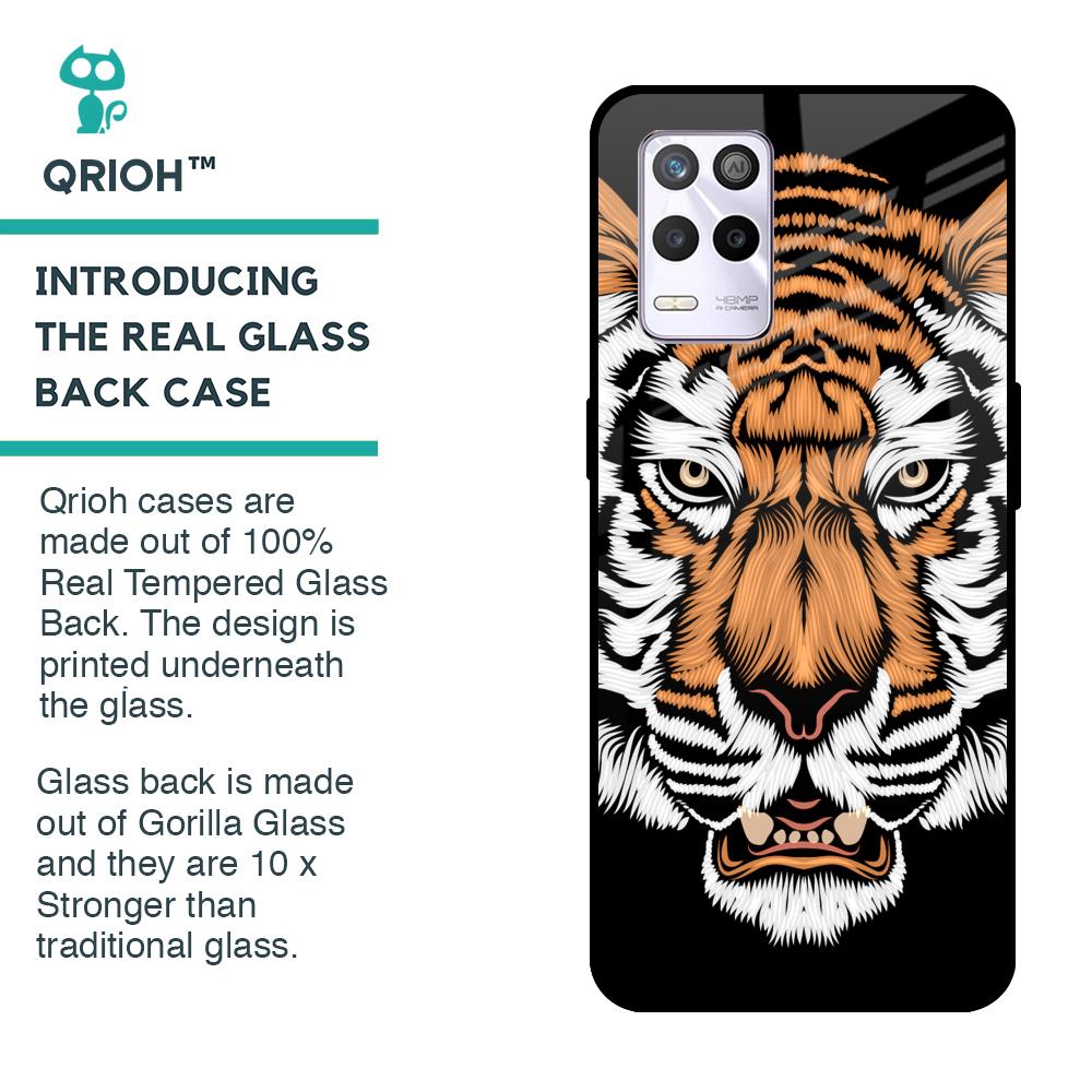Angry Tiger Glass Case For Realme 9 5G