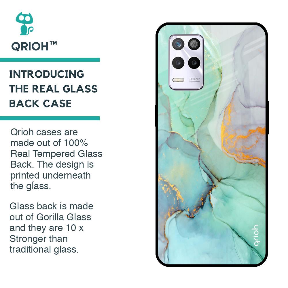 Green Marble Glass case for Realme 9 5G