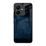 Dark Blue Grunge Vivo Y22 Glass Back Cover Online