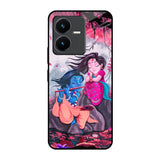 Radha Krishna Art Vivo Y22 Glass Back Cover Online