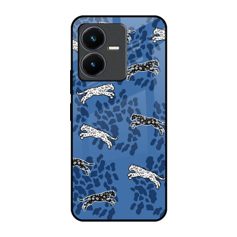 Blue Cheetah Vivo Y22 Glass Back Cover Online