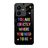 Magical Words Vivo Y22 Glass Back Cover Online