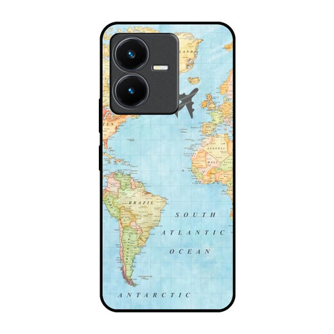 Travel Map Vivo Y22 Glass Back Cover Online