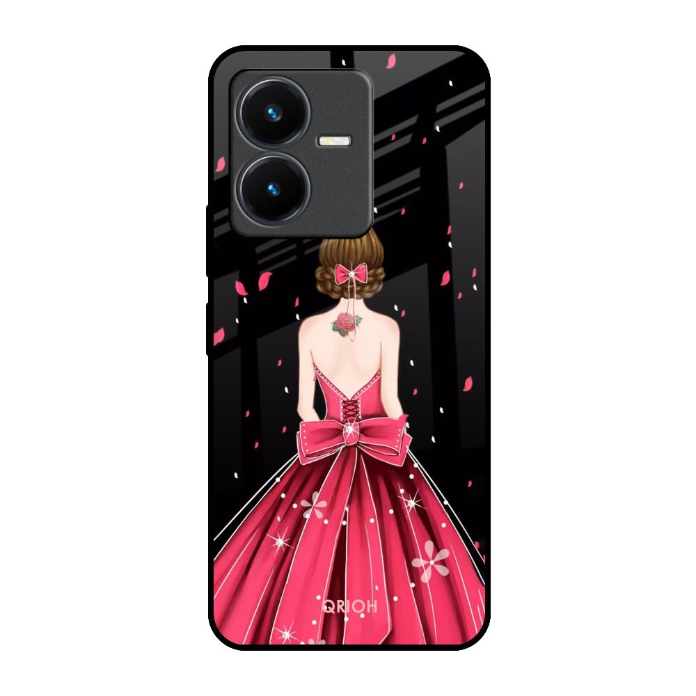 Fashion Princess Vivo Y22 Glass Back Cover Online