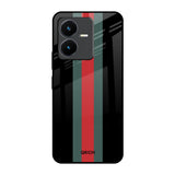 Vertical Stripes Vivo Y22 Glass Back Cover Online