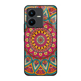 Elegant Mandala Vivo Y22 Glass Back Cover Online