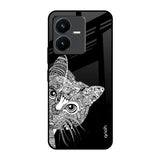 Kitten Mandala Vivo Y22 Glass Back Cover Online