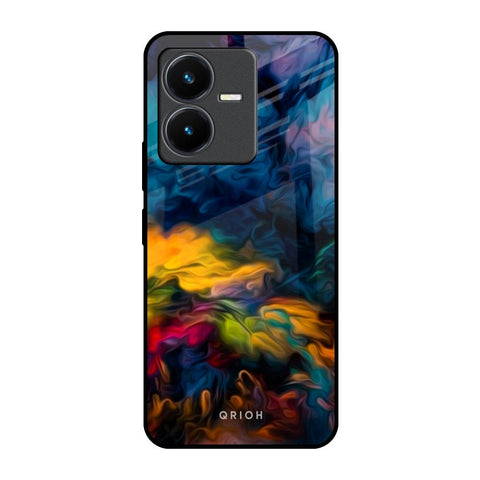 Multicolor Oil Painting Vivo Y22 Glass Back Cover Online