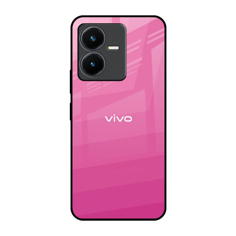 Pink Ribbon Caddy Vivo Y22 Glass Back Cover Online