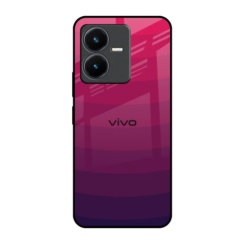 Wavy Pink Pattern Vivo Y22 Glass Back Cover Online