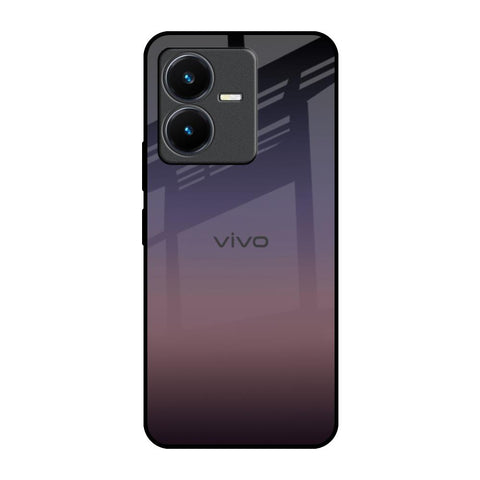 Grey Ombre Vivo Y22 Glass Back Cover Online