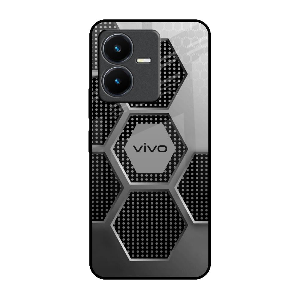 Hexagon Style Vivo Y22 Glass Back Cover Online