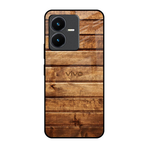 Wooden Planks Vivo Y22 Glass Back Cover Online