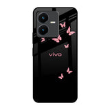Fly Butterfly Vivo Y22 Glass Back Cover Online