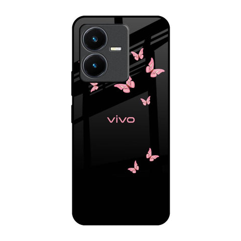 Fly Butterfly Vivo Y22 Glass Back Cover Online