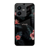 Tropical Art Flower Vivo Y22 Glass Back Cover Online