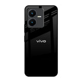 Jet Black Vivo Y22 Glass Back Cover Online