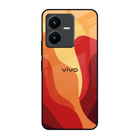 Magma Color Pattern Vivo Y22 Glass Back Cover Online