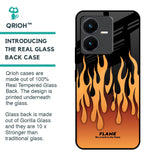Fire Flame Glass Case for Vivo Y22