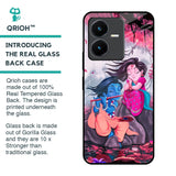 Radha Krishna Art Glass Case for Vivo Y22