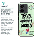 Travel Stamps Glass Case for Vivo Y22