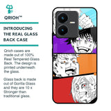 Anime Sketch Glass Case for Vivo Y22