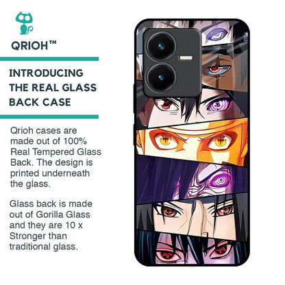 Anime Eyes Glass Case for Vivo Y22