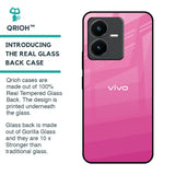 Pink Ribbon Caddy Glass Case for Vivo Y22