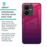 Wavy Pink Pattern Glass Case for Vivo Y22