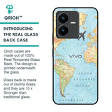 Fly Around The World Glass Case for Vivo Y22
