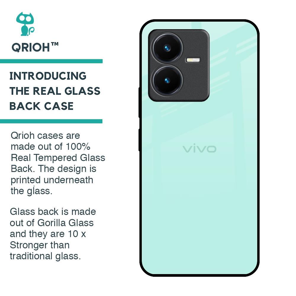 Teal Glass Case for Vivo Y22