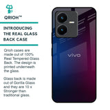 Mix Gradient Shade Glass Case For Vivo Y22