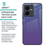 Indigo Pastel Glass Case For Vivo Y22