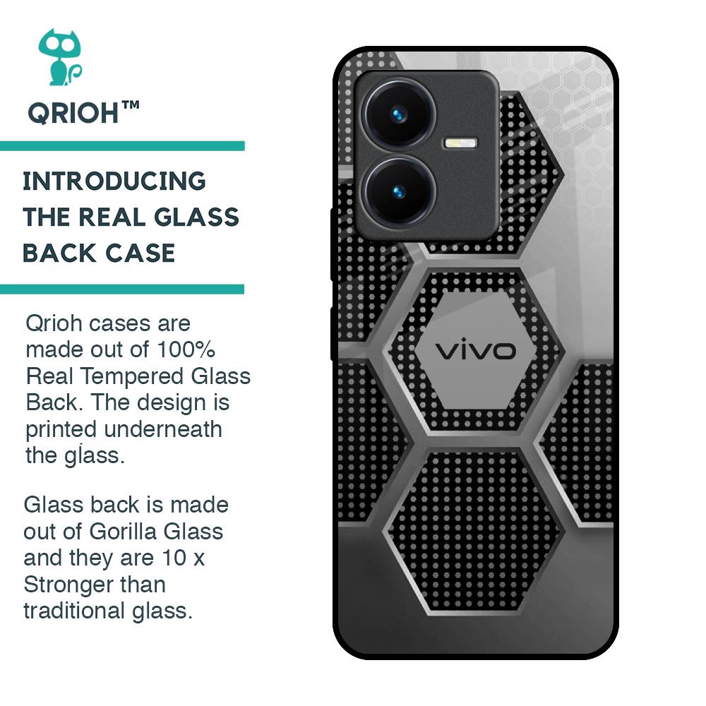 Hexagon Style Glass Case For Vivo Y22