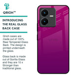 Magenta Gradient Glass Case For Vivo Y22