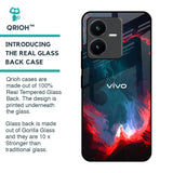 Brush Art Glass Case For Vivo Y22