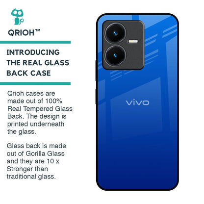 Egyptian Blue Glass Case for Vivo Y22