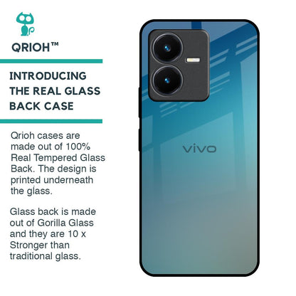 Sea Theme Gradient Glass Case for Vivo Y22