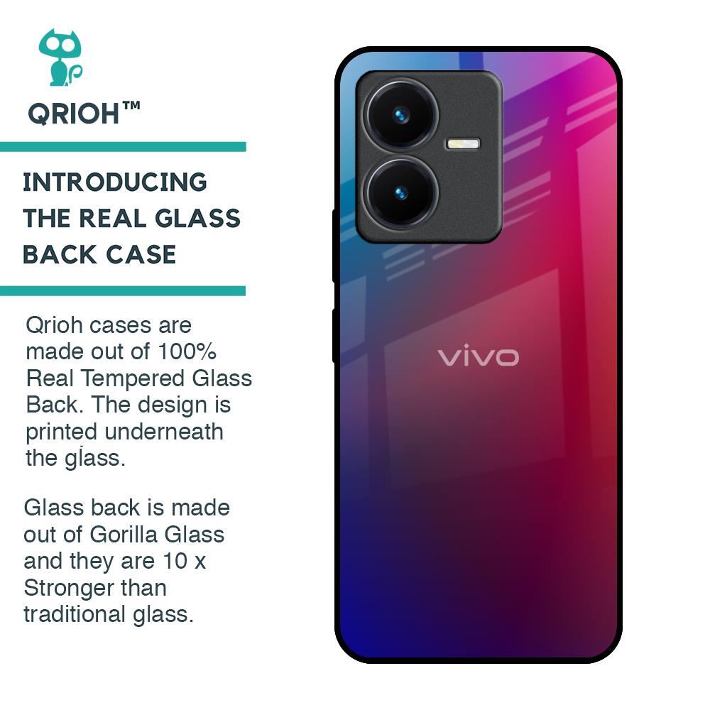 Magical Color Shade Glass Case for Vivo Y22