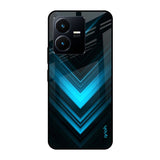 Vertical Blue Arrow Vivo Y22 Glass Cases & Covers Online