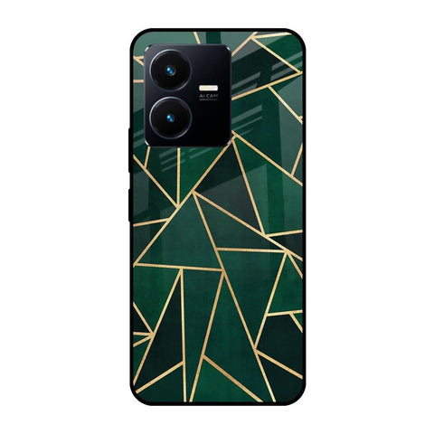 Abstract Green Vivo Y22 Glass Cases & Covers Online