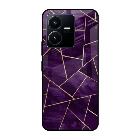 Geometric Purple Vivo Y22 Glass Cases & Covers Online